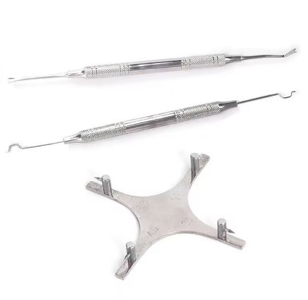 Zahnchirurgisches Instrumentenset, 18-in-1-Edelstahl-Set für orale Kieferorthopädie